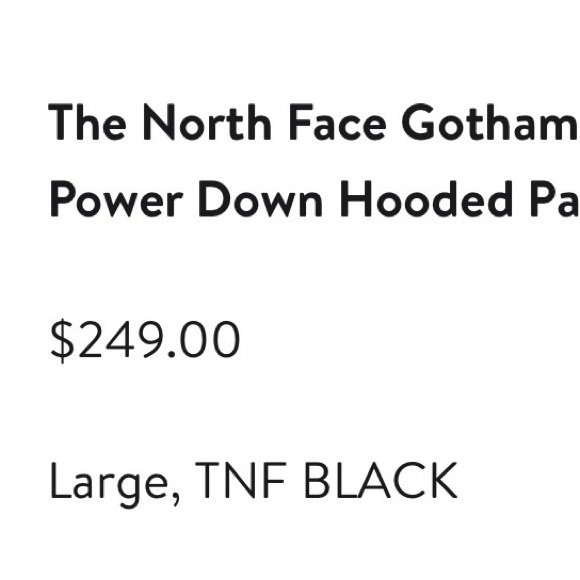 The North Face Women's Charcoal Puffer Coat - Picture 4 of 4